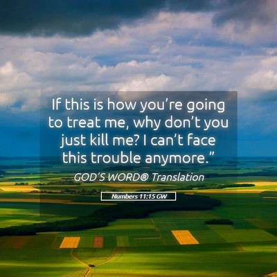 Picture 05 - Numbers 11:15 GW - If this is how you’re going to treat me, why - Bible Verse Picture