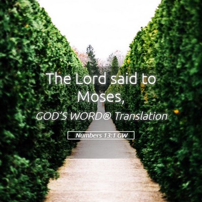 Picture 05 - Numbers 13:1 GW - The Lord said to - Bible Verse Picture