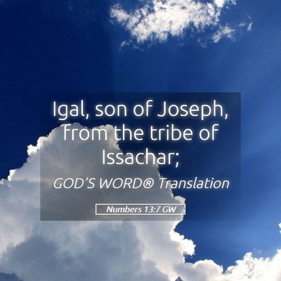 Picture 05 - Numbers 13:7 GW - Igal, son of Joseph, from the tribe of - Bible Verse Picture