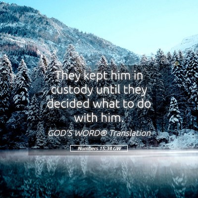 Picture 05 - Numbers 15:34 GW - They kept him in custody until they decided what - Bible Verse Picture
