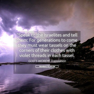 Picture 05 - Numbers 15:38 GW - “Speak to the Israelites and tell them: For - Bible Verse Picture