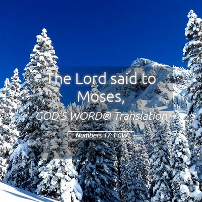 Picture 05 - Numbers 17:1 GW - The Lord said to - Bible Verse Picture
