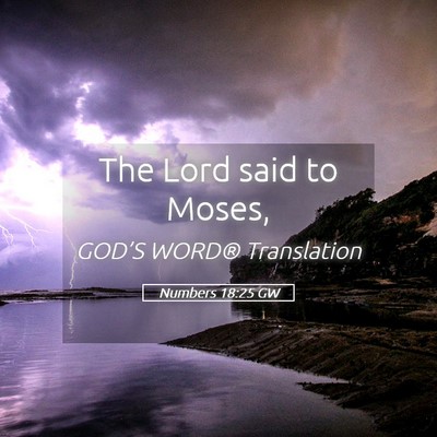 Picture 05 - Numbers 18:25 GW - The Lord said to - Bible Verse Picture