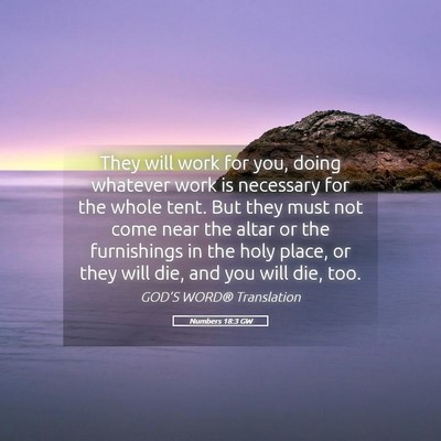 Picture 05 - Numbers 18:3 GW - They will work for you, doing whatever work is - Bible Verse Picture