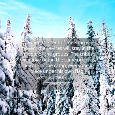 Picture 05 - Numbers 2:17 GW - “When the tent of meeting is moved, the Levites - Bible Verse Picture