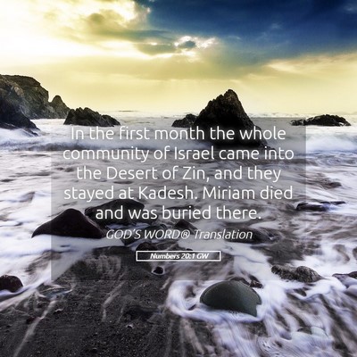 Picture 05 - Numbers 20:1 GW - In the first month the whole community of Israel - Bible Verse Picture