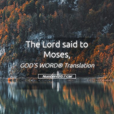 Picture 05 - Numbers 20:7 GW - The Lord said to - Bible Verse Picture