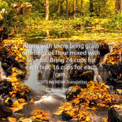 Picture 05 - Numbers 29:9 GW - Along with them bring grain offerings of flour - Bible Verse Picture