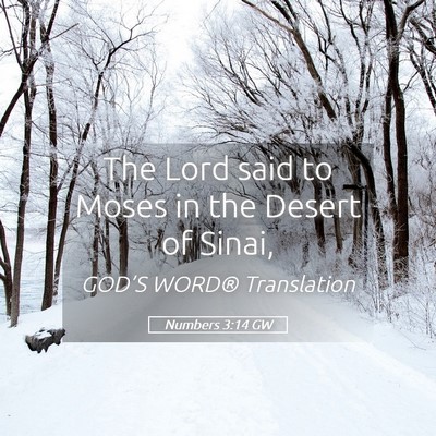 Picture 05 - Numbers 3:14 GW - The Lord said to Moses in the Desert of - Bible Verse Picture