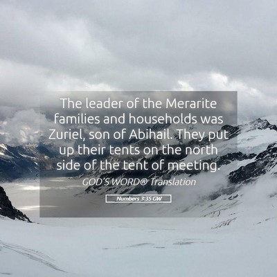 Picture 05 - Numbers 3:35 GW - The leader of the Merarite families and - Bible Verse Picture