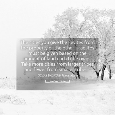 Picture 05 - Numbers 35:8 GW - The cities you give the Levites from the property - Bible Verse Picture
