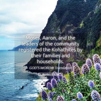 Picture 05 - Numbers 4:34 GW - Moses, Aaron, and the leaders of the community - Bible Verse Picture