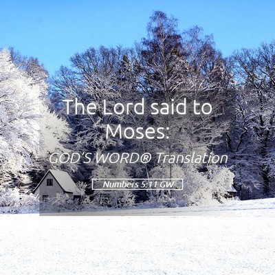Picture 05 - Numbers 5:11 GW - The Lord said to - Bible Verse Picture