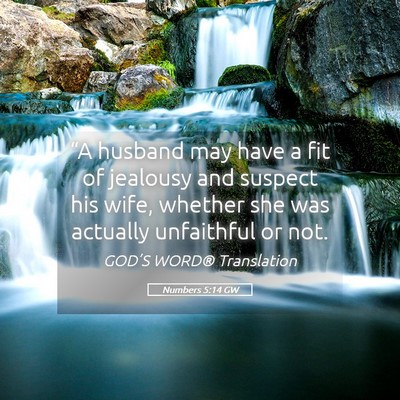 Picture 05 - Numbers 5:14 GW - “A husband may have a fit of jealousy and - Bible Verse Picture