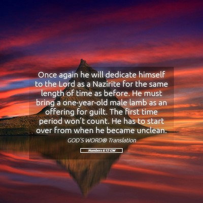 Picture 05 - Numbers 6:12 GW - Once again he will dedicate himself to the Lord - Bible Verse Picture
