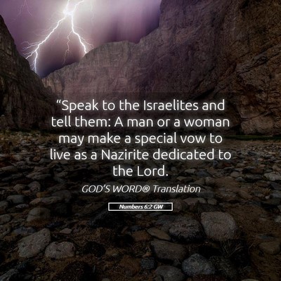 Picture 05 - Numbers 6:2 GW - “Speak to the Israelites and tell them: A man - Bible Verse Picture