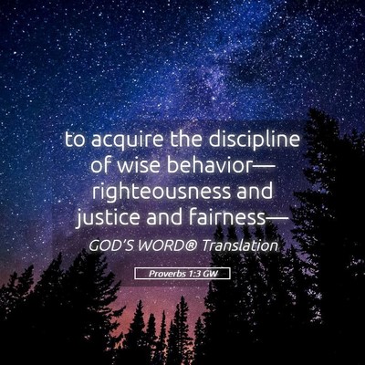 Picture 05 - Proverbs 1:3 GW - to acquire the discipline of wise behavior— - Bible Verse Picture