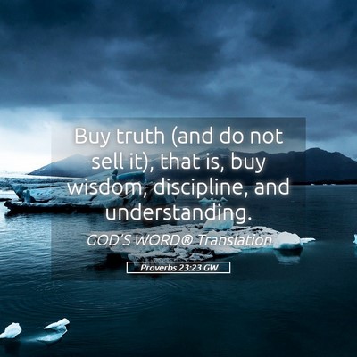 Picture 05 - Proverbs 23:23 GW - Buy truth (and do not sell it), that is, buy - Bible Verse Picture