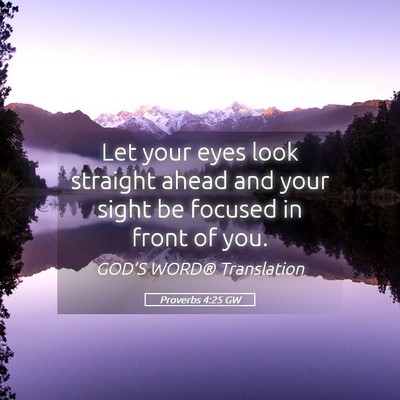 Picture 05 - Proverbs 4:25 GW - Let your eyes look straight ahead and your sight - Bible Verse Picture