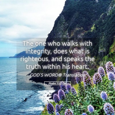 Picture 05 - Psalm 15:2 GW - The one who walks with integrity, does what is - Bible Verse Picture
