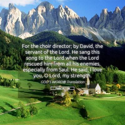 Picture 05 - Psalm 18:1 GW - For the choir director; by David, the servant of - Bible Verse Picture