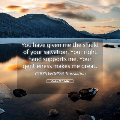 Picture 05 - Psalm 18:35 GW - You have given me the shield of your salvation. - Bible Verse Picture