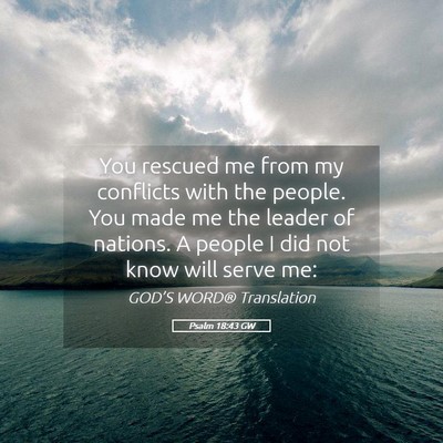 Picture 05 - Psalm 18:43 GW - You rescued me from my conflicts with the people. - Bible Verse Picture