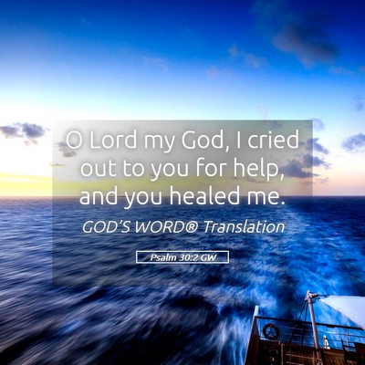 Picture 05 - Psalm 30:2 GW - O Lord my God, I cried out to you for help, and - Bible Verse Picture