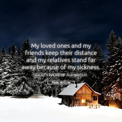 Picture 05 - Psalm 38:11 GW - My loved ones and my friends keep their distance - Bible Verse Picture