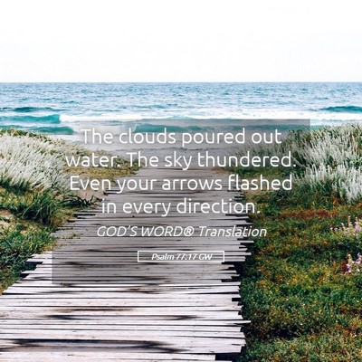 Picture 05 - Psalm 77:17 GW - The clouds poured out water. The sky thundered. - Bible Verse Picture