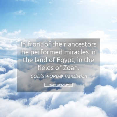 Picture 05 - Psalm 78:12 GW - In front of their ancestors he performed miracles - Bible Verse Picture
