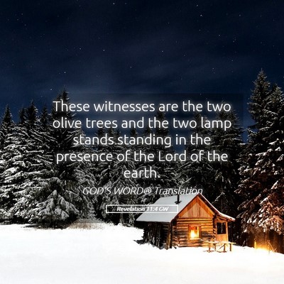 Picture 05 - Revelation 11:4 GW - These witnesses are the two olive trees and the - Bible Verse Picture
