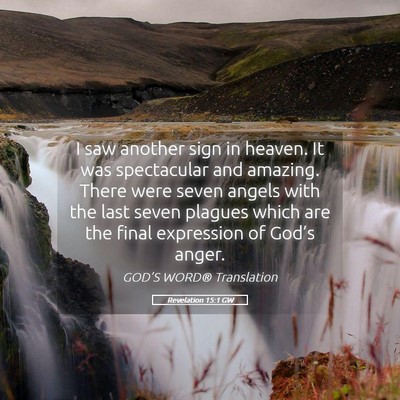 Picture 05 - Revelation 15:1 GW - I saw another sign in heaven. It was spectacular - Bible Verse Picture
