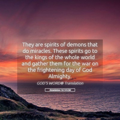 Picture 05 - Revelation 16:14 GW - They are spirits of demons that do miracles. - Bible Verse Picture