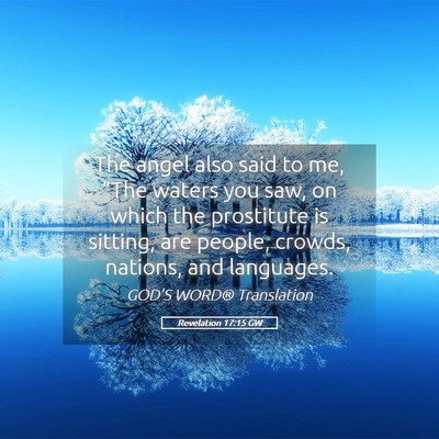 Picture 05 - Revelation 17:15 GW - The angel also said to me, “The waters you saw, - Bible Verse Picture