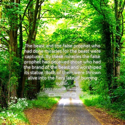 Picture 05 - Revelation 19:20 GW - The beast and the false prophet who had done - Bible Verse Picture