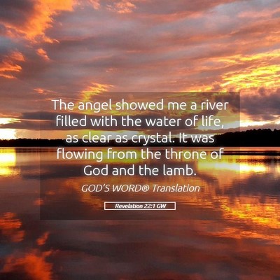 Picture 05 - Revelation 22:1 GW - The angel showed me a river filled with the water - Bible Verse Picture