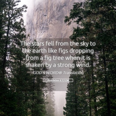 Picture 05 - Revelation 6:13 GW - The stars fell from the sky to the earth like - Bible Verse Picture