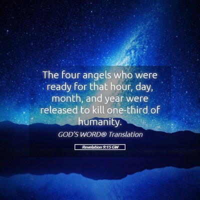Picture 05 - Revelation 9:15 GW - The four angels who were ready for that hour, - Bible Verse Picture
