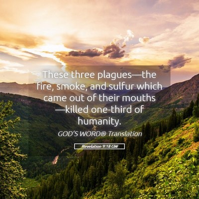 Picture 05 - Revelation 9:18 GW - These three plagues—the fire, smoke, and sulfur - Bible Verse Picture