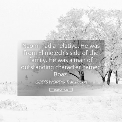 Picture 05 - Ruth 2:1 GW - Naomi had a relative. He was from Elimelech’s - Bible Verse Picture