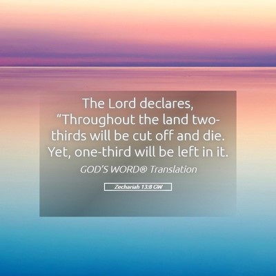Picture 05 - Zechariah 13:8 GW - The Lord declares, “Throughout the land - Bible Verse Picture
