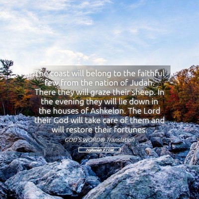 Picture 05 - Zephaniah 2:7 GW - The coast will belong to the faithful few from - Bible Verse Picture