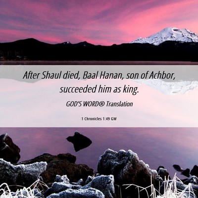 Picture 06 - 1 Chronicles 1:49 GW - After Shaul died, Baal Hanan, son of Achbor, - Bible Verse Picture