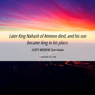 Picture 06 - 1 Chronicles 19:1 GW - Later King Nahash of Ammon died, and his son - Bible Verse Picture