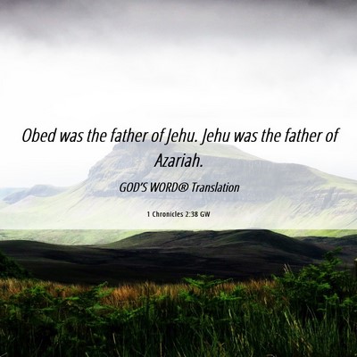 Picture 06 - 1 Chronicles 2:38 GW - Obed was the father of Jehu. Jehu was the father - Bible Verse Picture