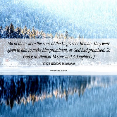 Picture 06 - 1 Chronicles 25:5 GW - (All of them were the sons of the king’s seer - Bible Verse Picture