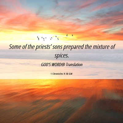 Picture 06 - 1 Chronicles 9:30 GW - Some of the priests’ sons prepared the mixture - Bible Verse Picture