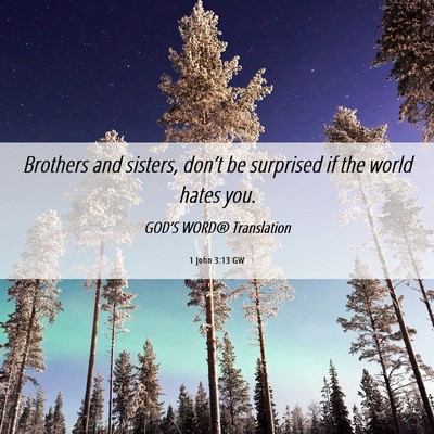 Picture 06 - 1 John 3:13 GW - Brothers and sisters, don’t be surprised if the - Bible Verse Picture