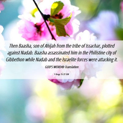 Picture 06 - 1 Kings 15:27 GW - Then Baasha, son of Ahijah from the tribe of - Bible Verse Picture